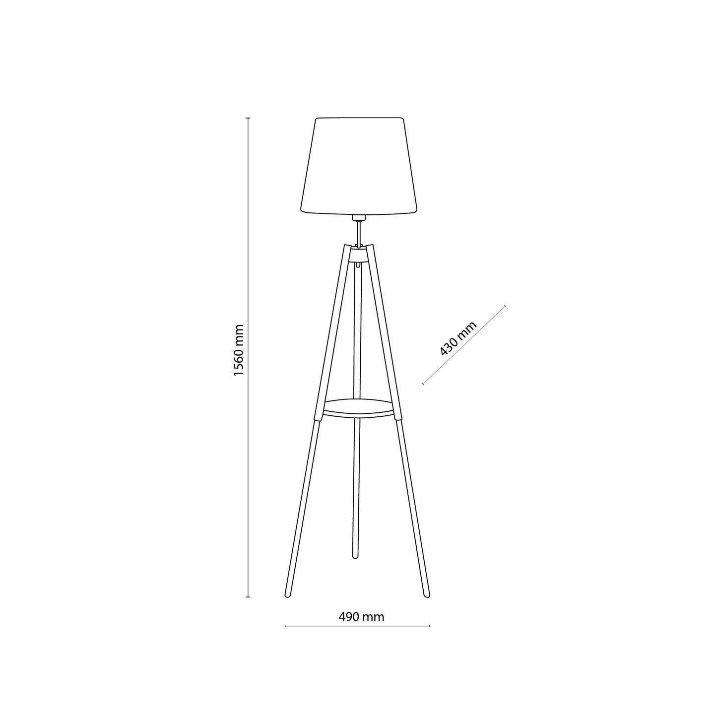VAIO White Tray Table Floor Lamp