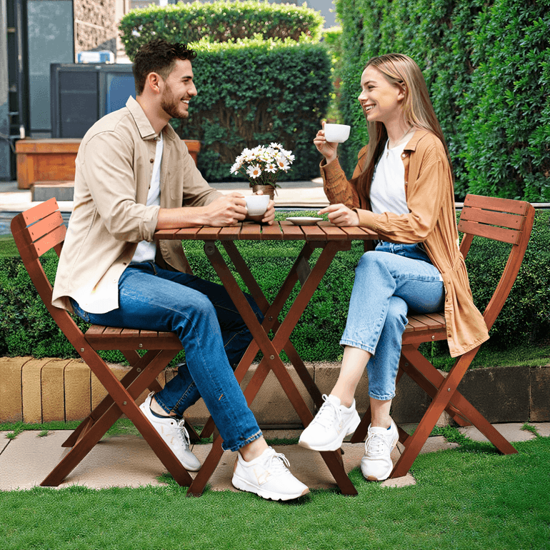 Foldable Bistro Table and Chairs Set