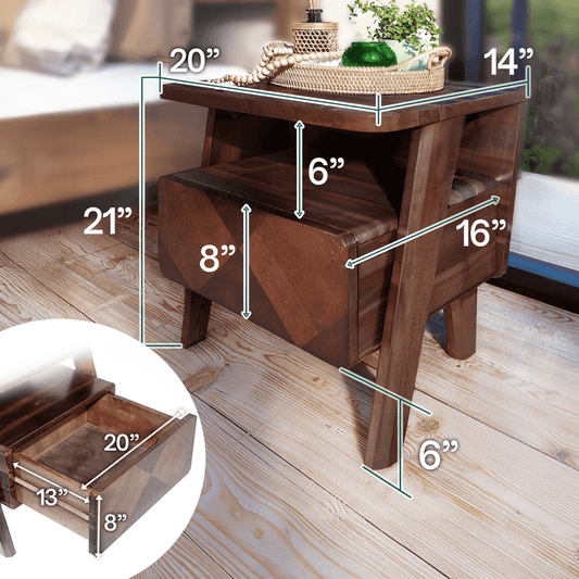 Rum Nightstand with drawer