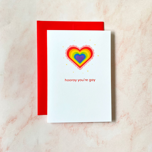 Hooray You're Gay! | Pride Mini Greeting Card
