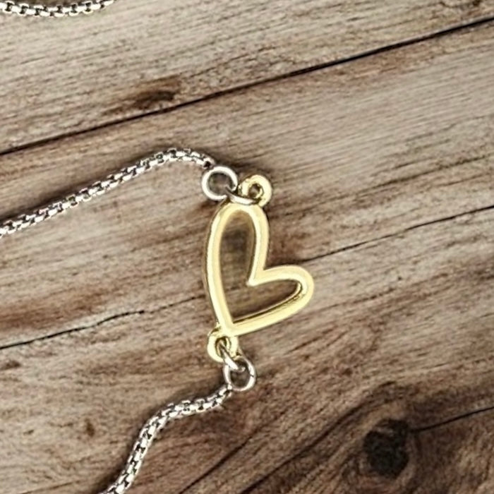 Adjustable Bracelet - Open Heart