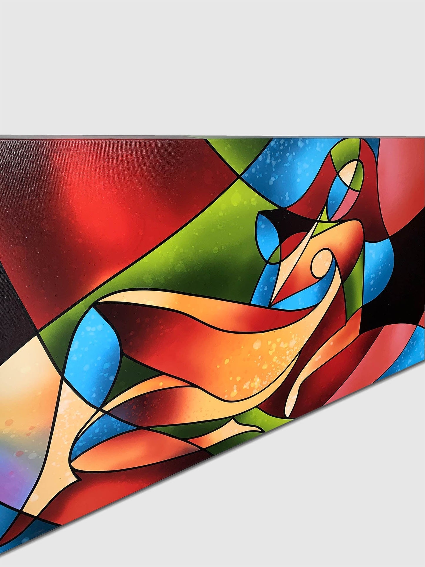 Wall Art Abstract female strokes - Fine Art Canvas-Large Wall Decor-RGB varnish