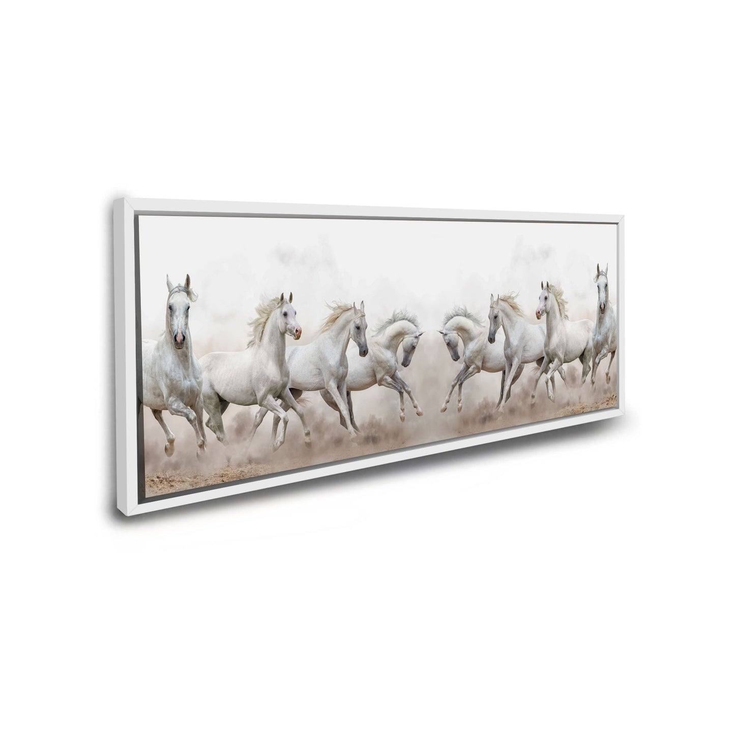 Wildlife Canvas-Arabian Horses White Sky-Wall Art