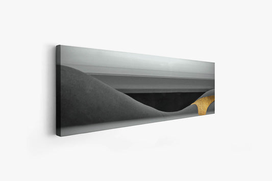 Wall Art Black and Gold Curves Canvas - Fine Art -