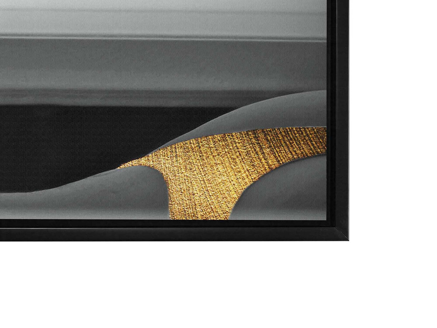 Wall Art Black and Gold Curves Canvas - Fine Art -