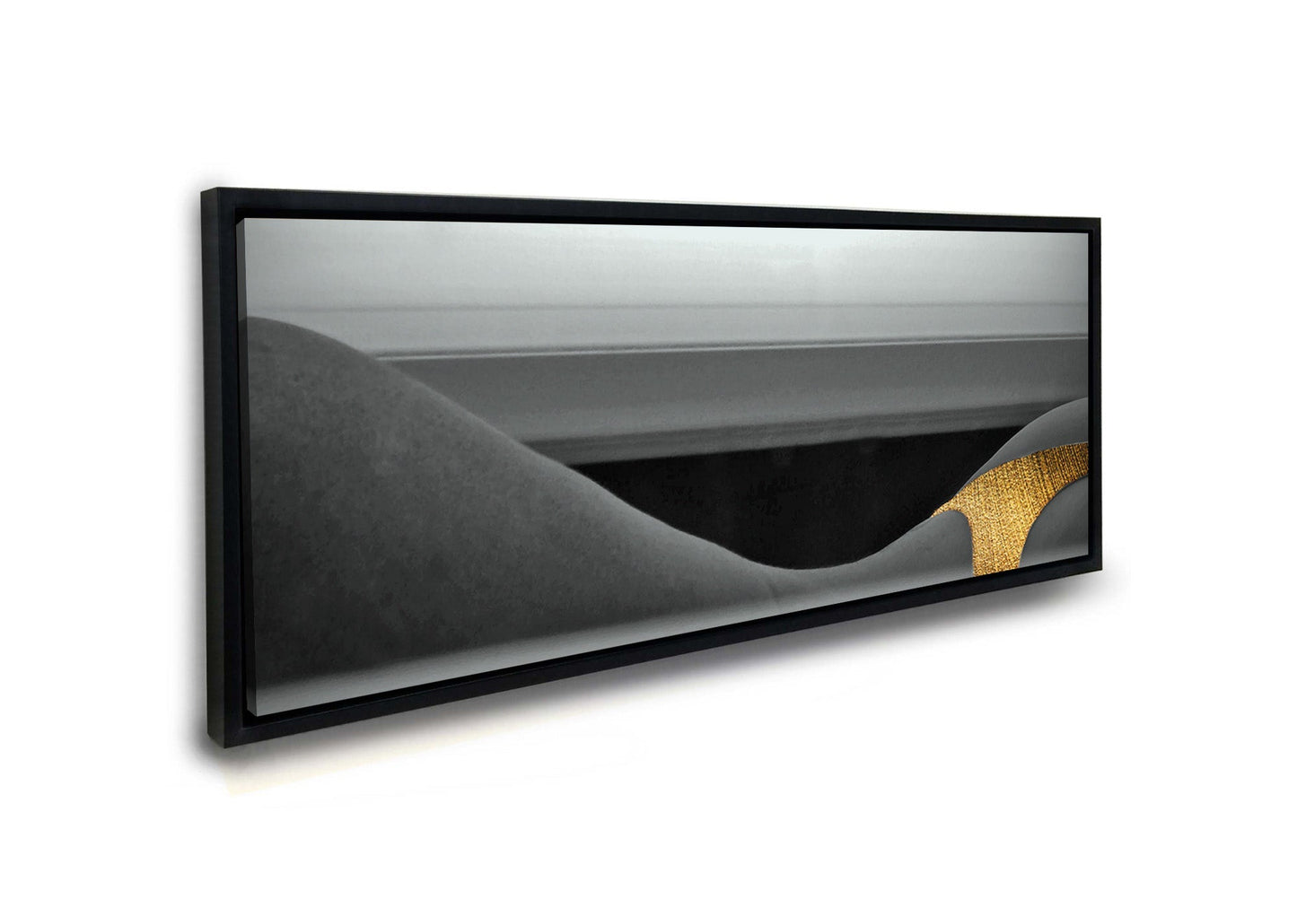 Wall Art Black and Gold Curves Canvas - Fine Art -