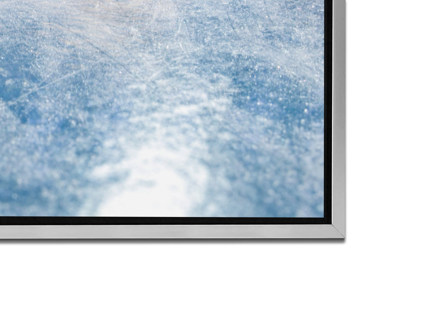 Wall art-Ice Hockey -Fine Art- Canvas Print-Silver Finish