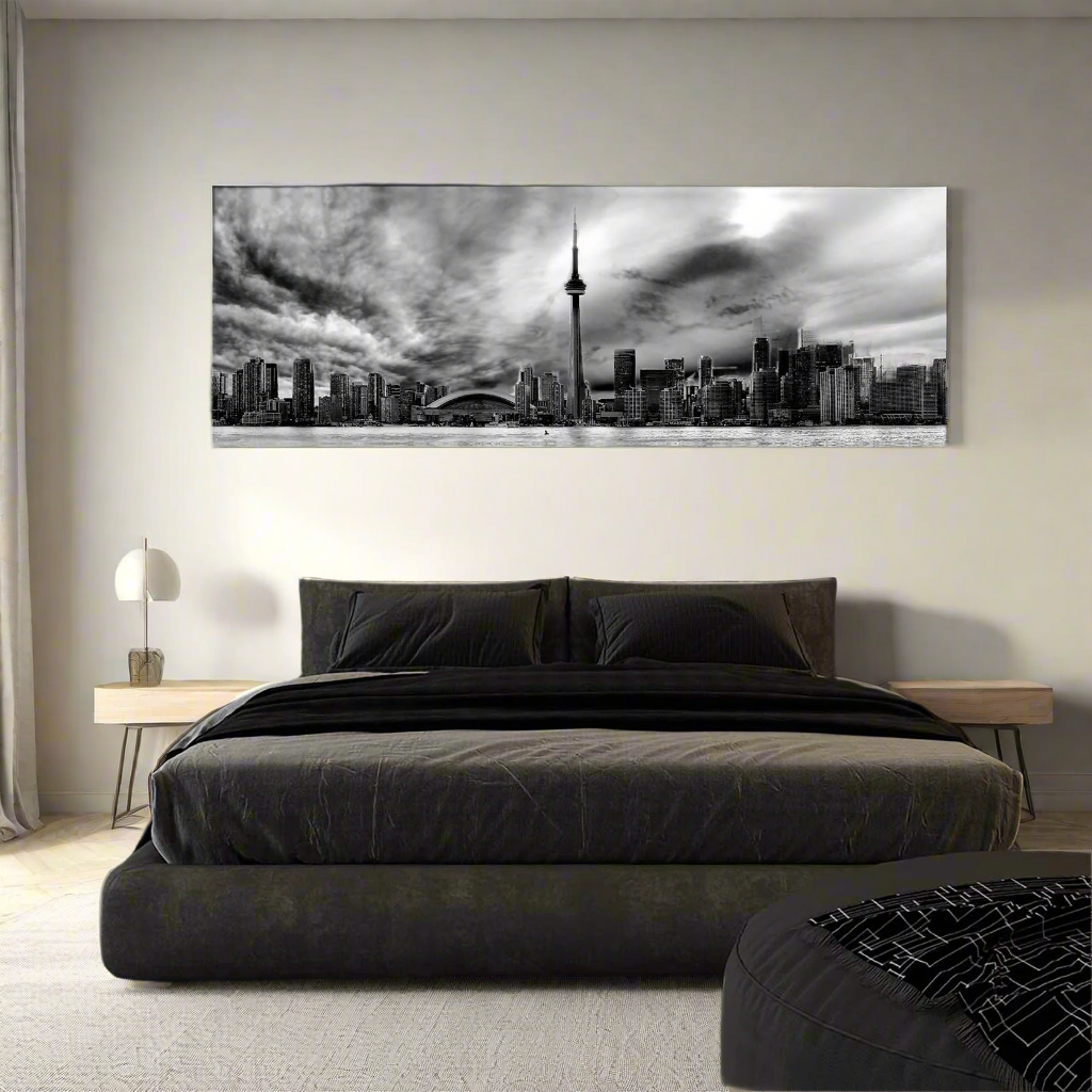 Toronto Ominous Clouds Skyline - Canvas Wall Decor