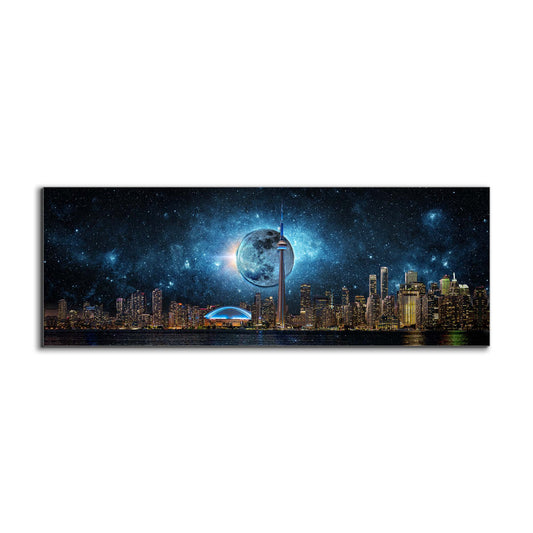 Toronto Skyline Moon-Cities Skyline- Wall art decor