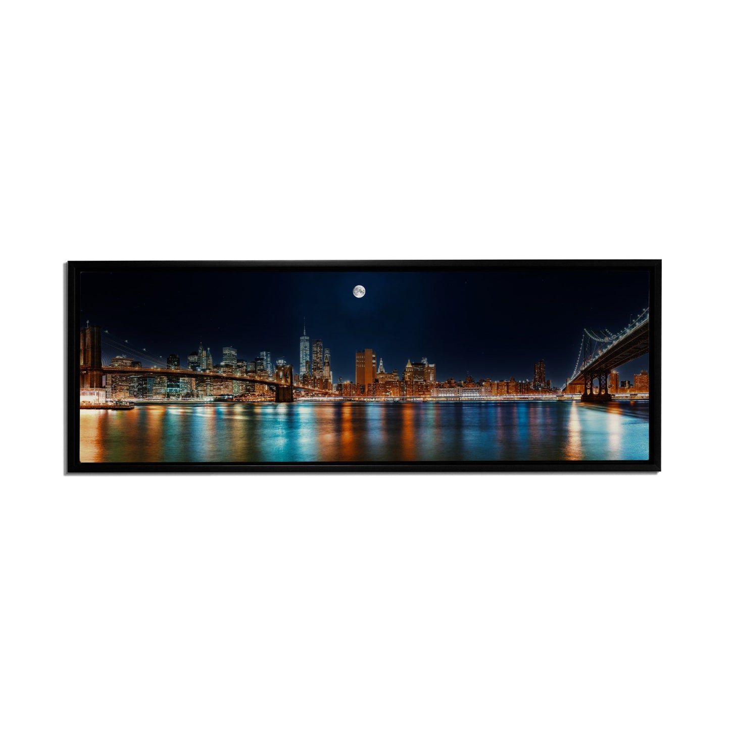 Large Canvas Wall art-NYC Moon Skyline-Canvas Printed