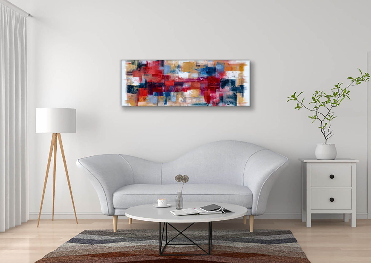 Wall Art Burgoyne Abstract brushwork weaving-Large Canvas Wall art- Fine Art- RGB varnish