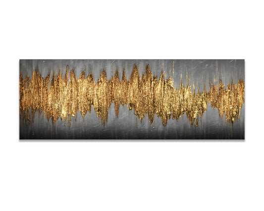 Large Gold Abstract Artwork-Canvas Wall art- Fine Art