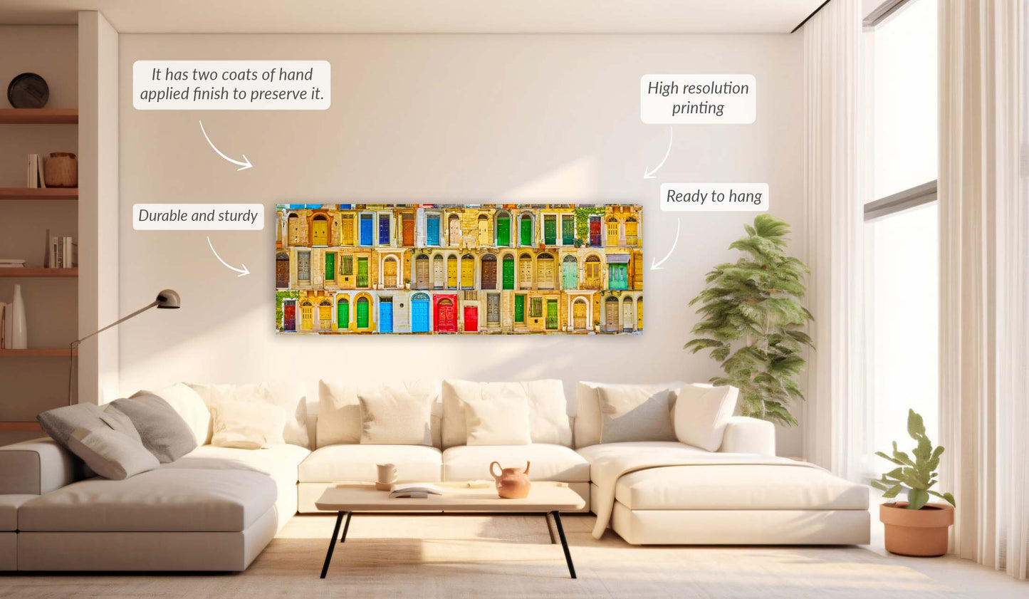 Maltese Doors Canvas - Abstract minimalism art- Large Wall Decor