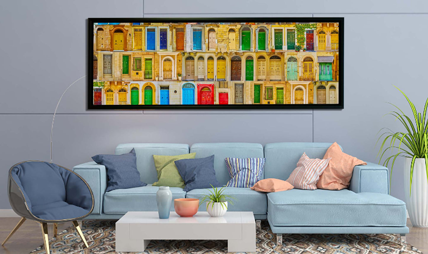 Maltese Doors Canvas - Abstract minimalism art- Large Wall Decor