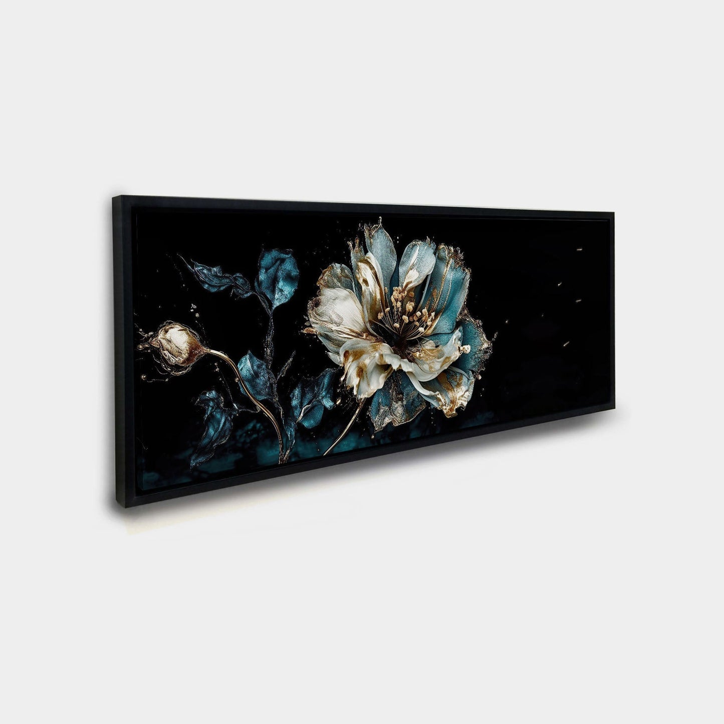 Iris with tones of blue 72" x 24" Fine Art Canvas