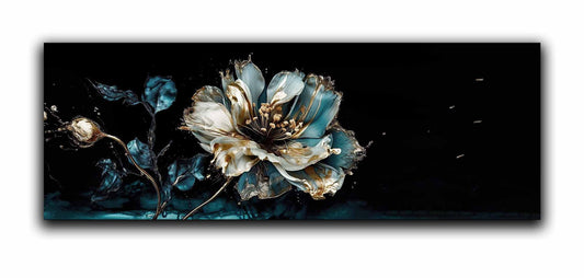 Iris with tones of blue 72" x 24" Fine Art Canvas