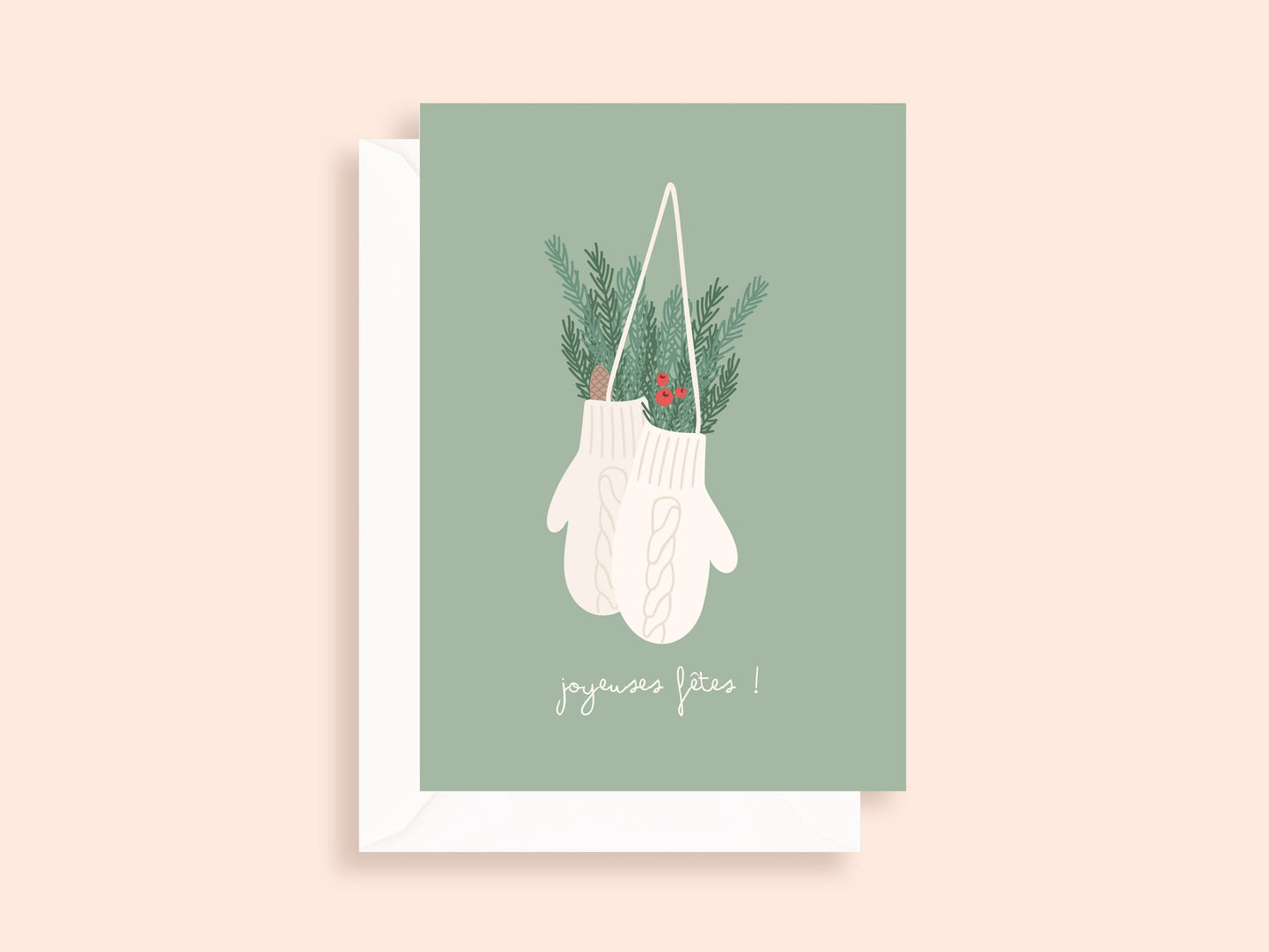 Carte de Noël pliée - format 5x7"