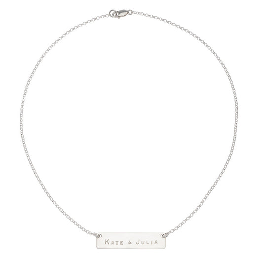 Name Plate Necklace - Hand Stamped