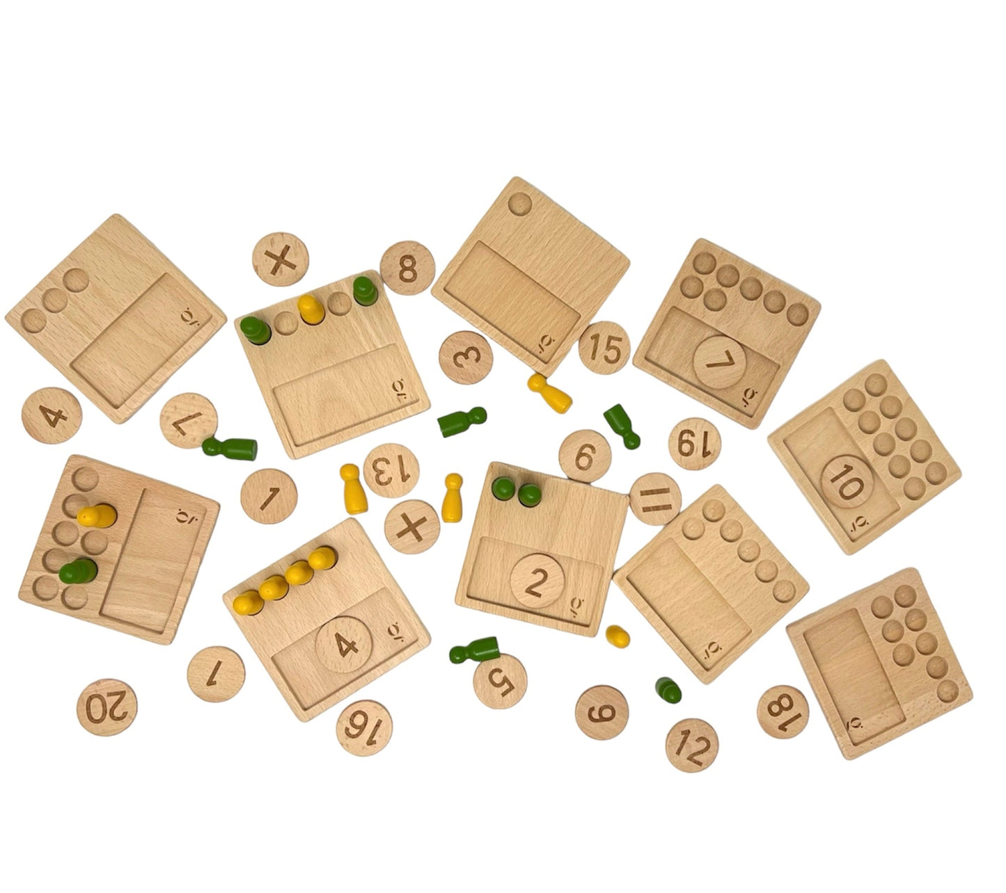 Wooden Math Counting Game | Ten Frame Math Game | Math Puzzle