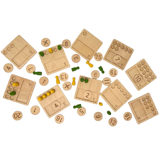 Wooden Math Counting Game | Ten Frame Math Game | Math Puzzle