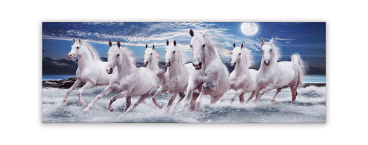 The 7 horses of good luck- Animal Print Canvas- Wall art
