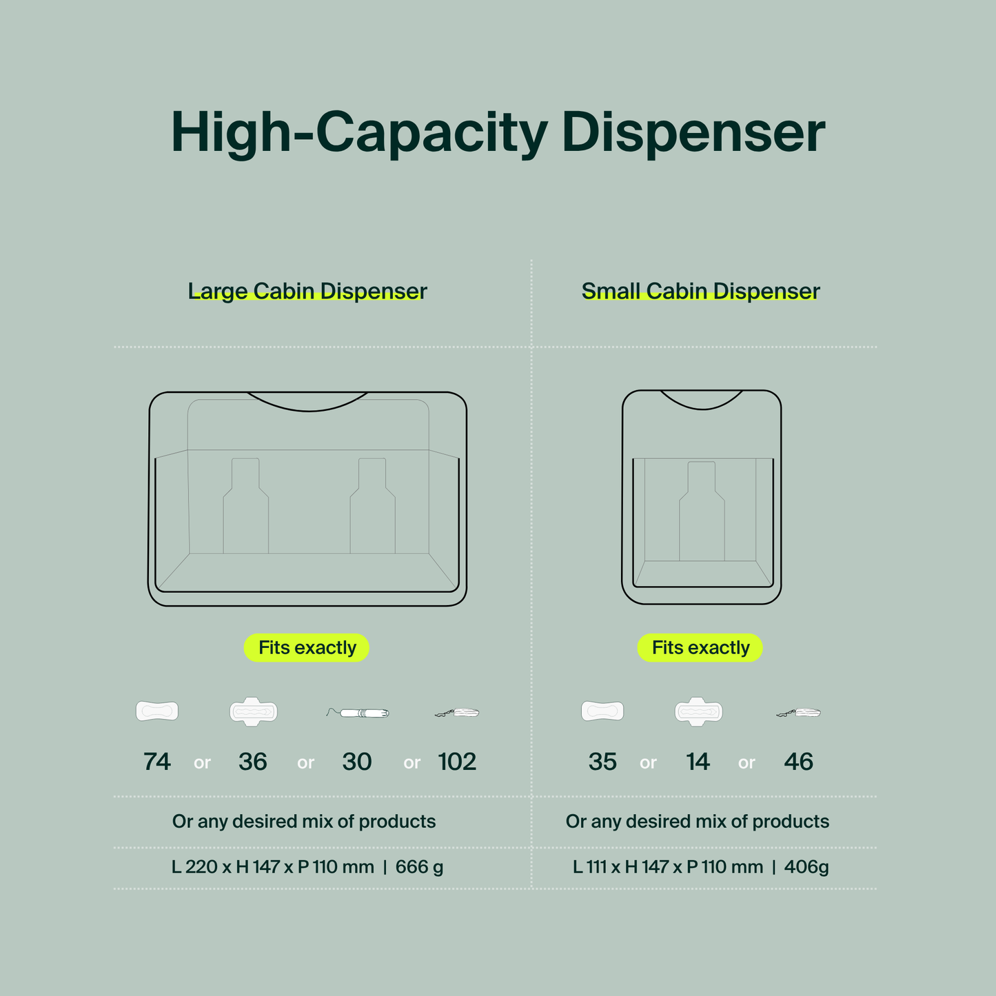 Recycled Plexiglass Cabin Dispenser - Large