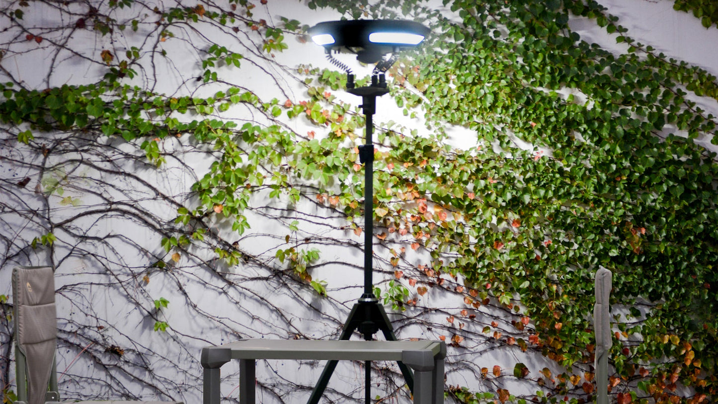 TRU De-LIGHT Singing Music Solar LED Light - Strong BT Speaker/Main Light+3 Detachable Multi Mode Lights/Tripod+Carry Bag