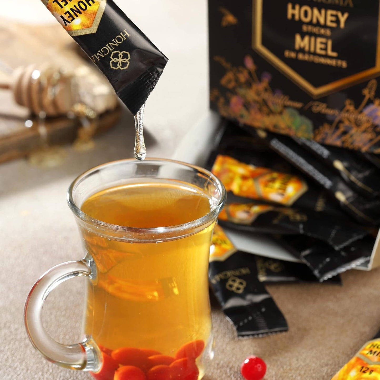 Pure Ukrainian Acacia Honey Sticks Box 600g (50x12g)