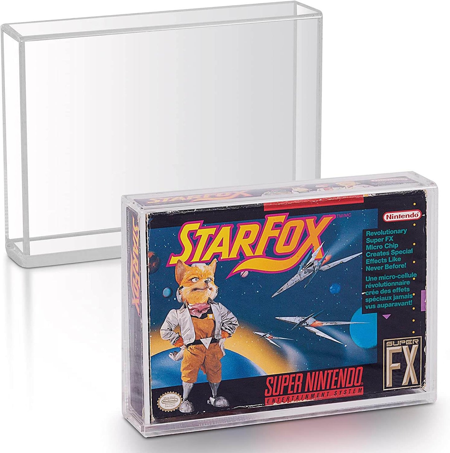 EVORETRO Acrylic Display Protector for SNES Games and N64 Game Box - Pack of 2