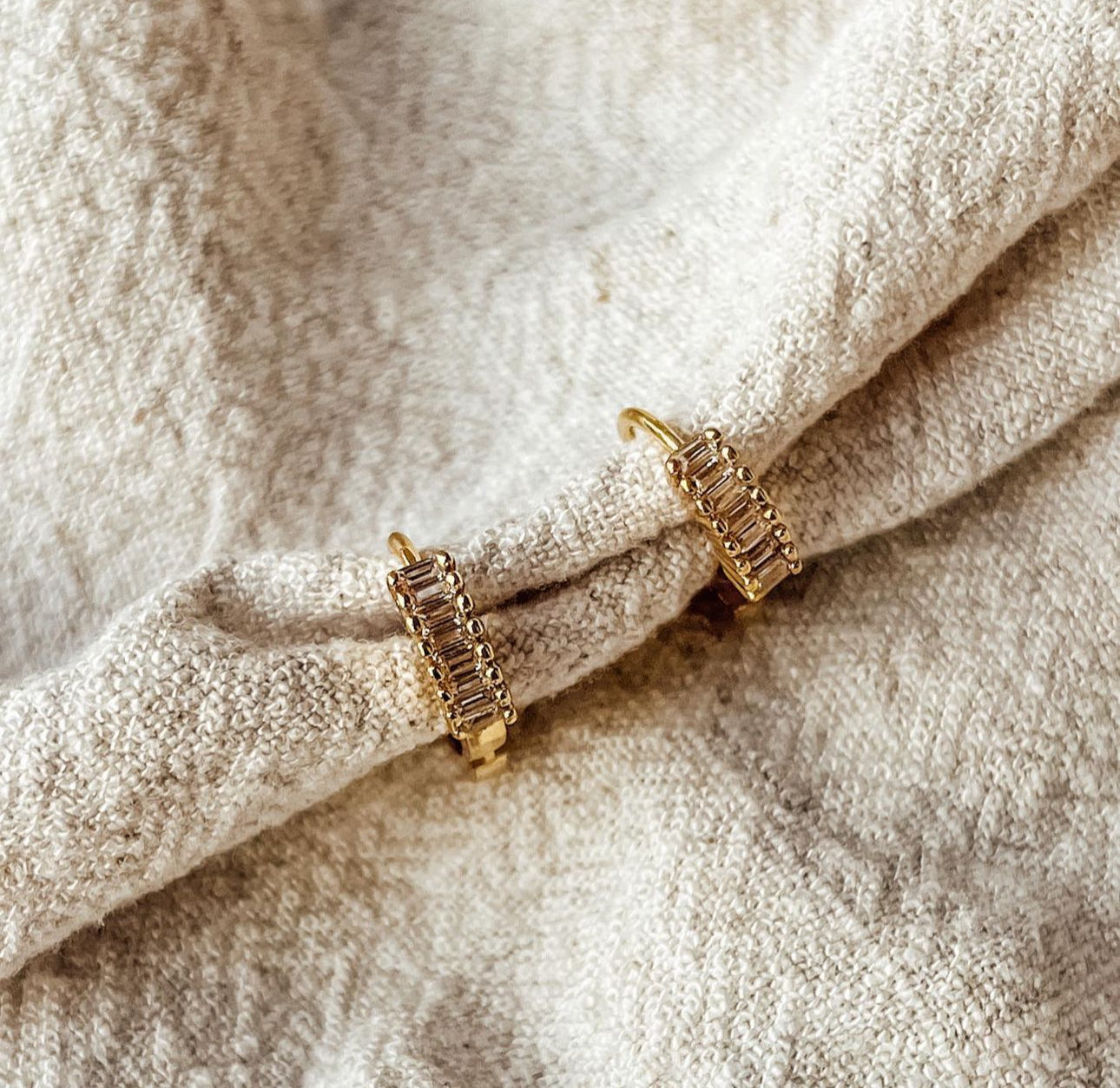 The Gracie CZ Huggie Earrings