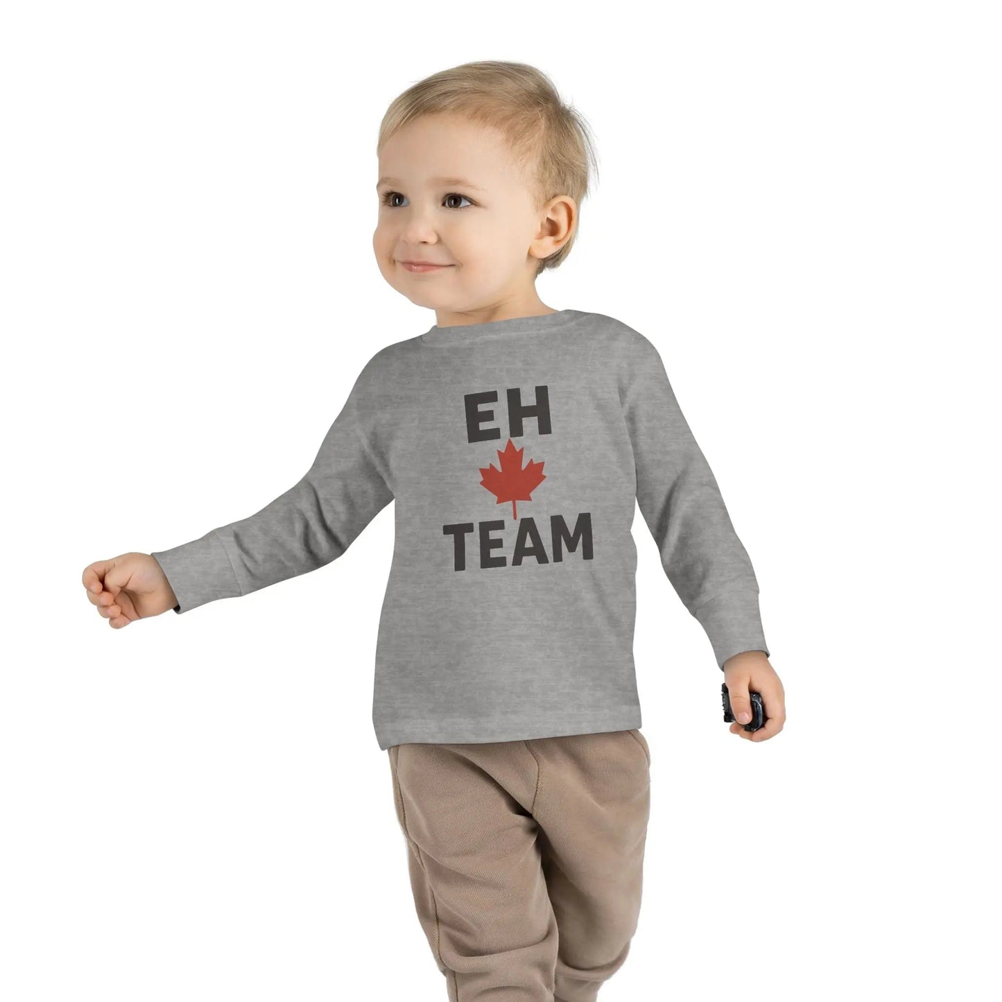 Maple Stick "Eh Team" Toddler Long Sleeve Tee – Maple Leaf Pride
