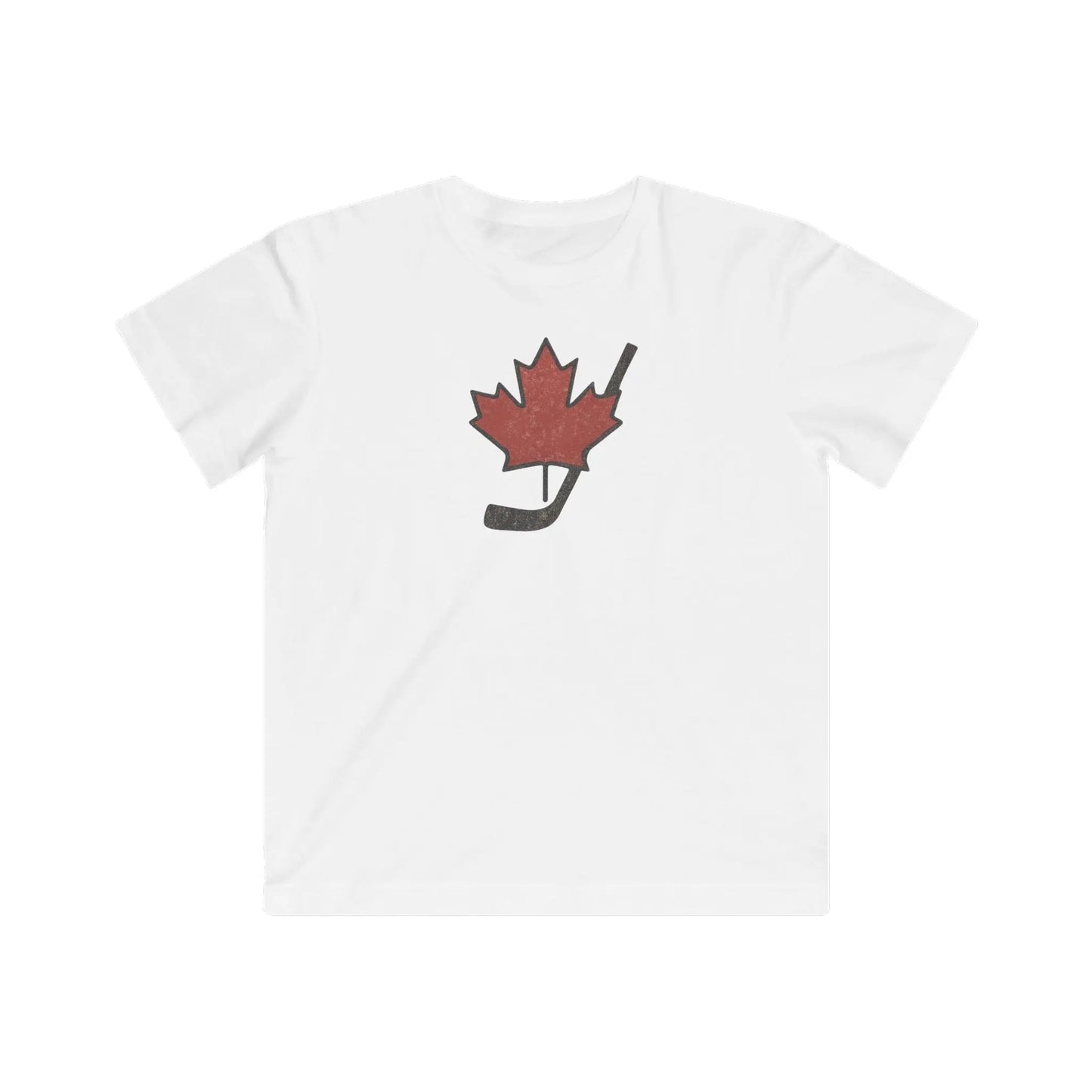 Vintage Canada Maple Leaf T-Shirt Youth Distressed Graphic Tee for Hockey Fans