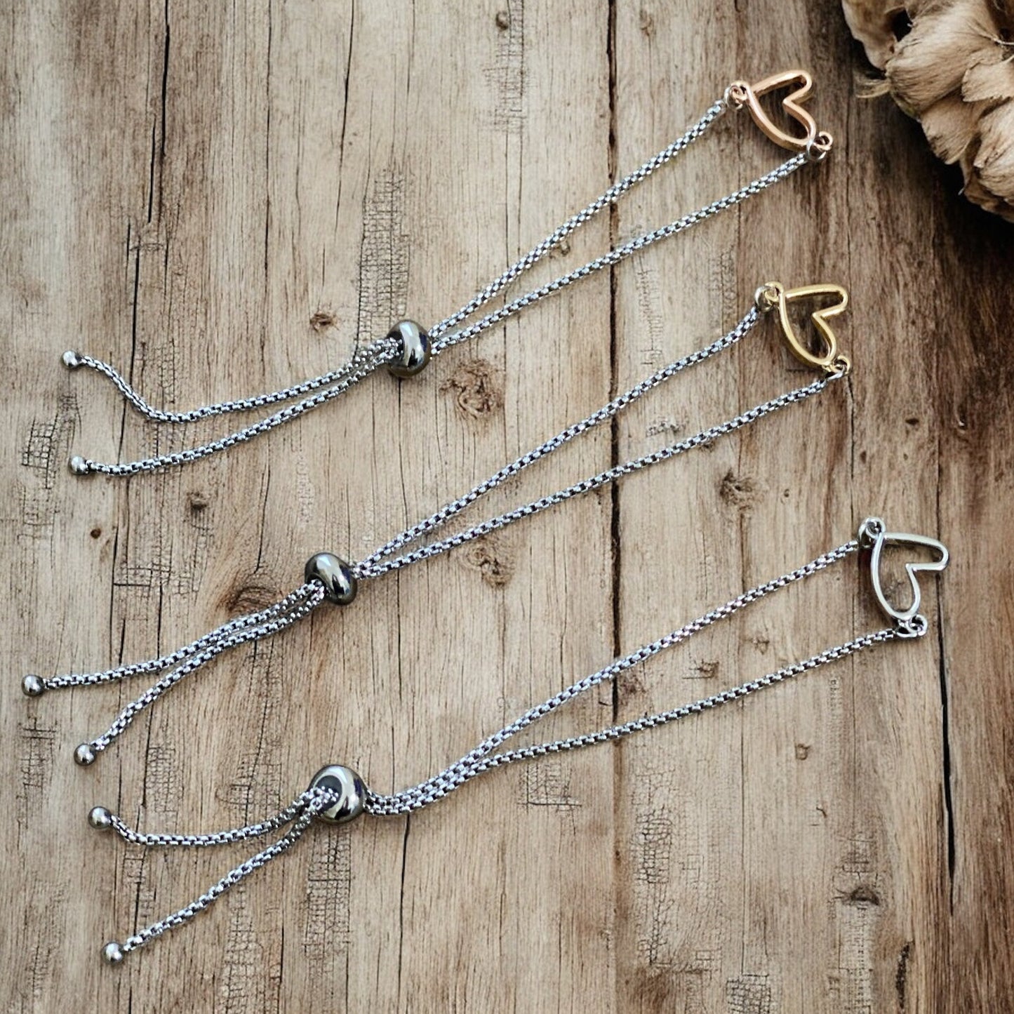 Adjustable Bracelet - Open Heart