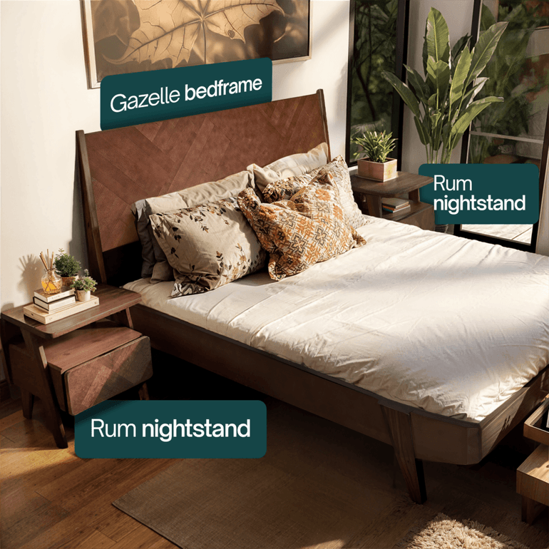 Rum Nightstand with drawer