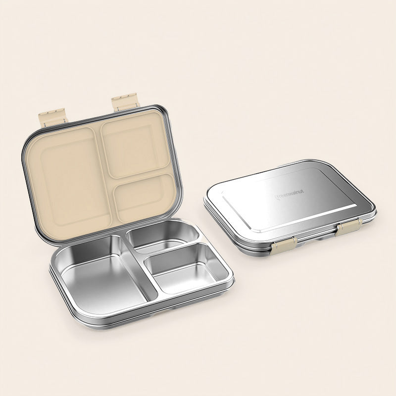 Stainless Steel Leak Proof Lunch Box with Compartments – Bento Style for Kids & Adults