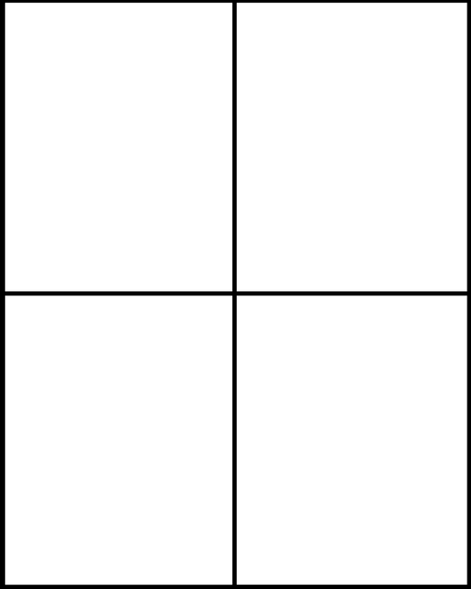 8" x 10" Collage 4 Blocks Black Trim