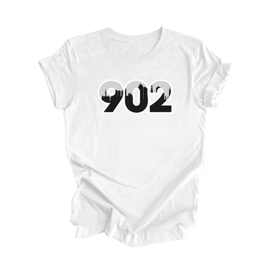 902 Halifax Nova Scotia Prince Edward Island Canada Area Code City Skyline Gift - Unisex T-Shirt - Inspired X