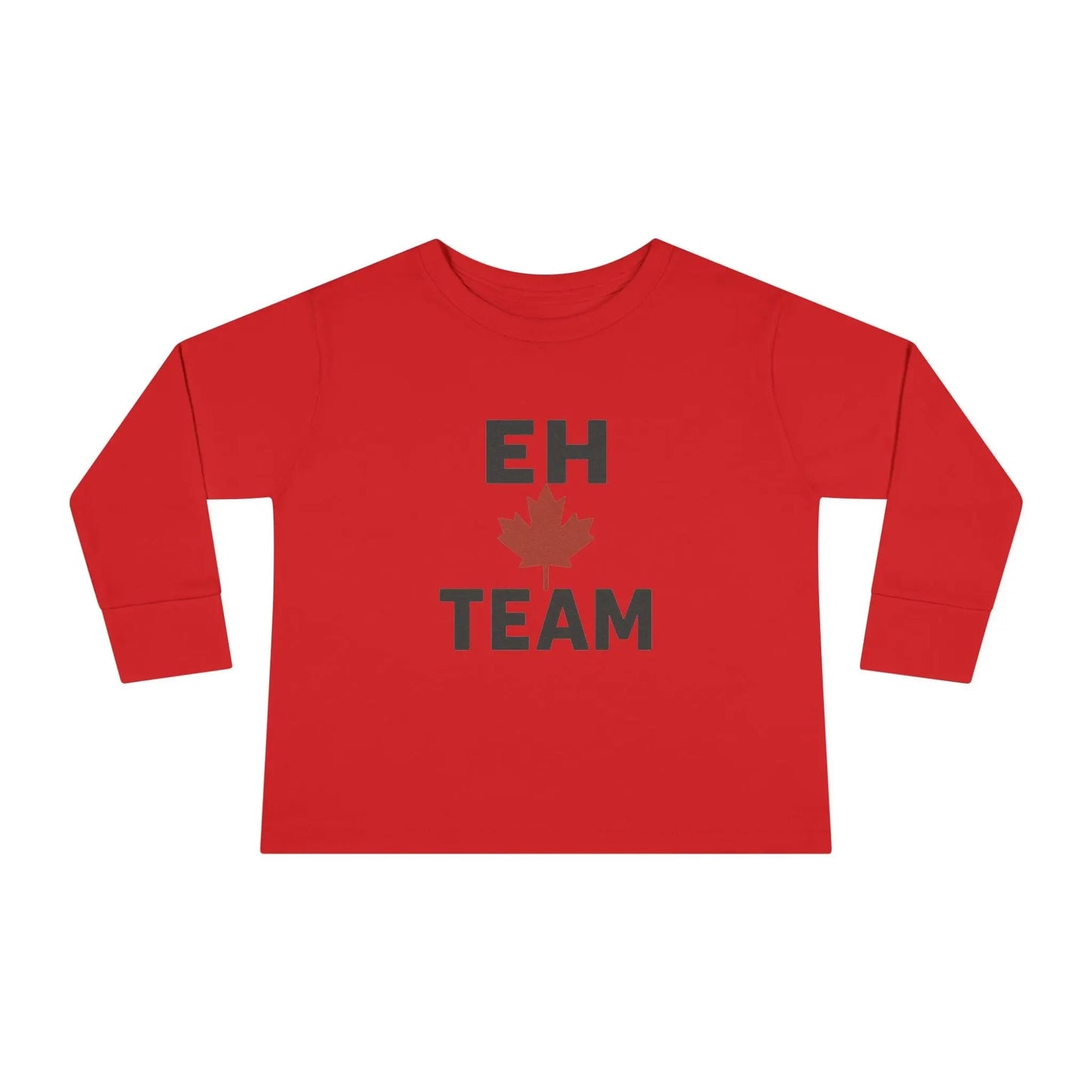 Maple Stick "Eh Team" Toddler Long Sleeve Tee – Maple Leaf Pride