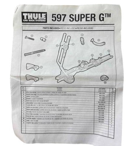 Thule 597 Super G Premium Upright Rooftop Bike Carrier