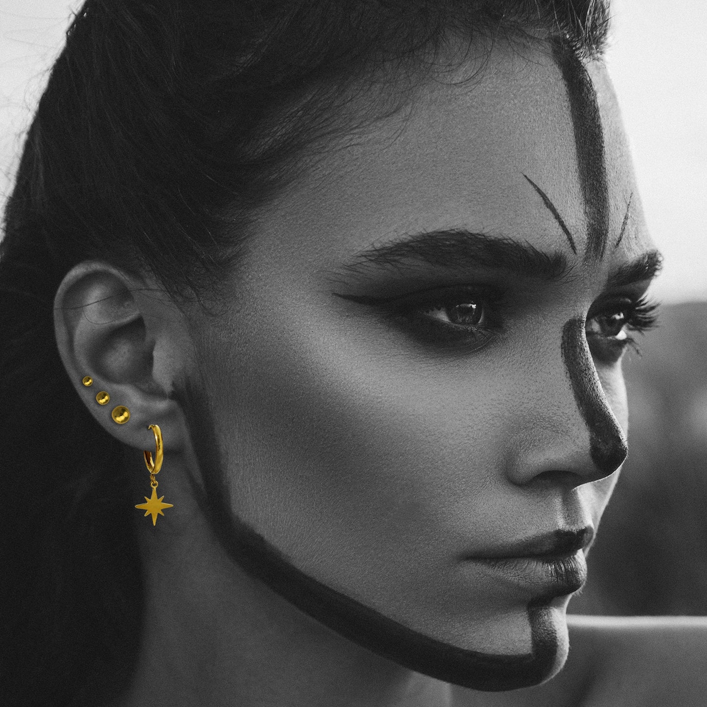 DESTINY 3-Pair Rounded Bead Classic Stud Set