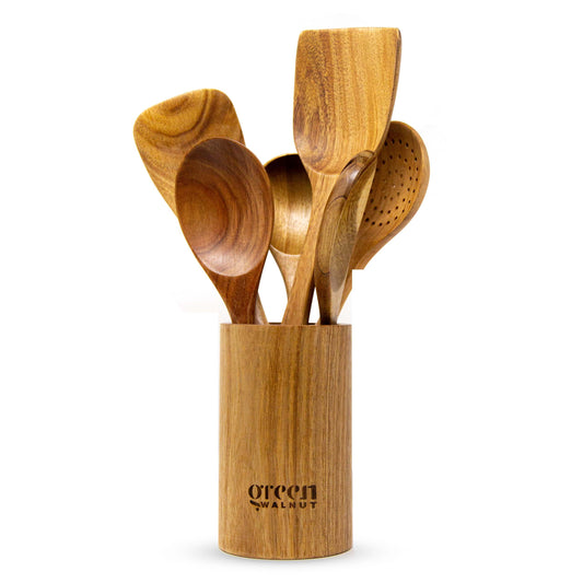 Wooden Acacia Kitchen Utensil - Set of 7