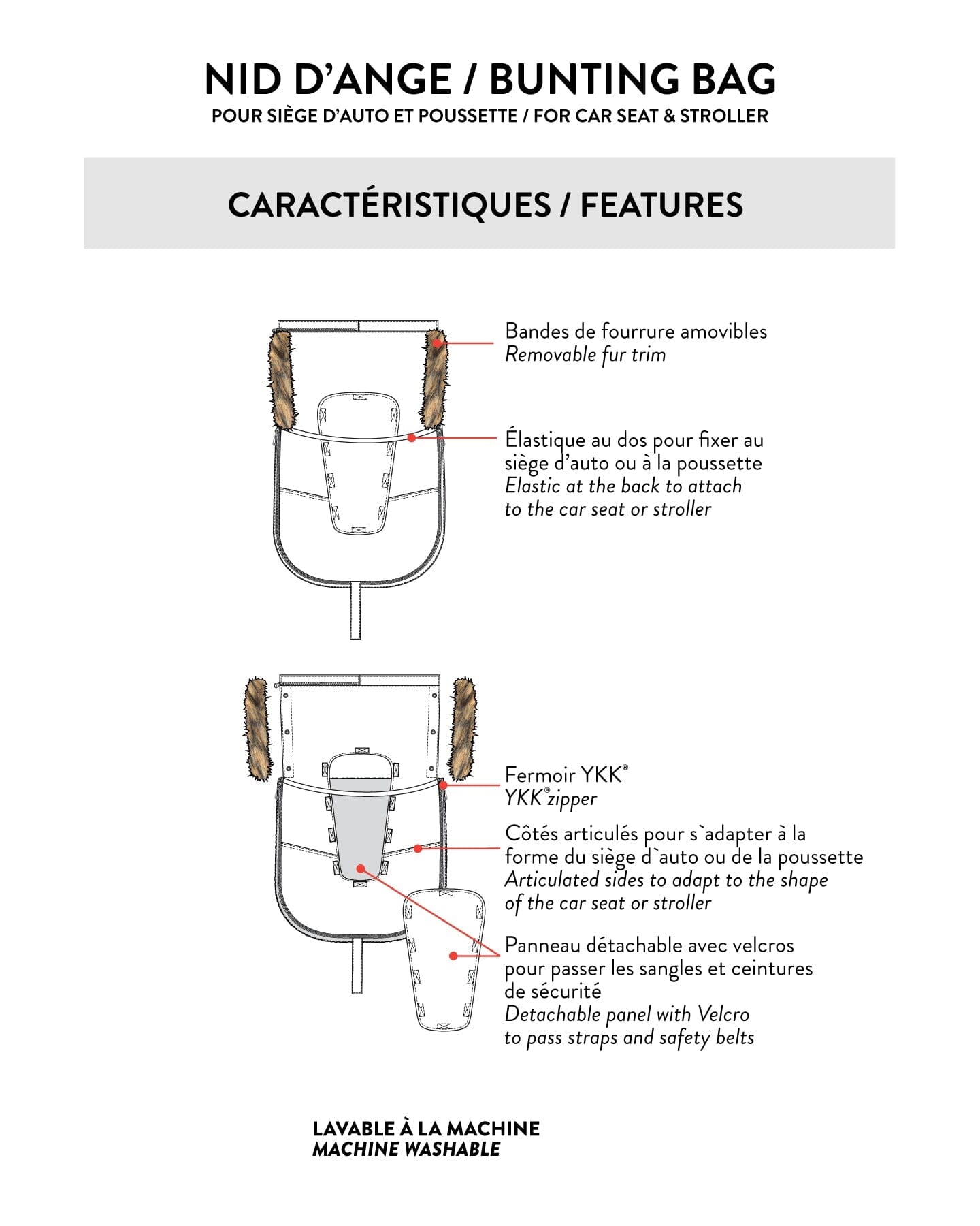Bunting Bag Designed For Car Seat And Stroller Purple Gray
