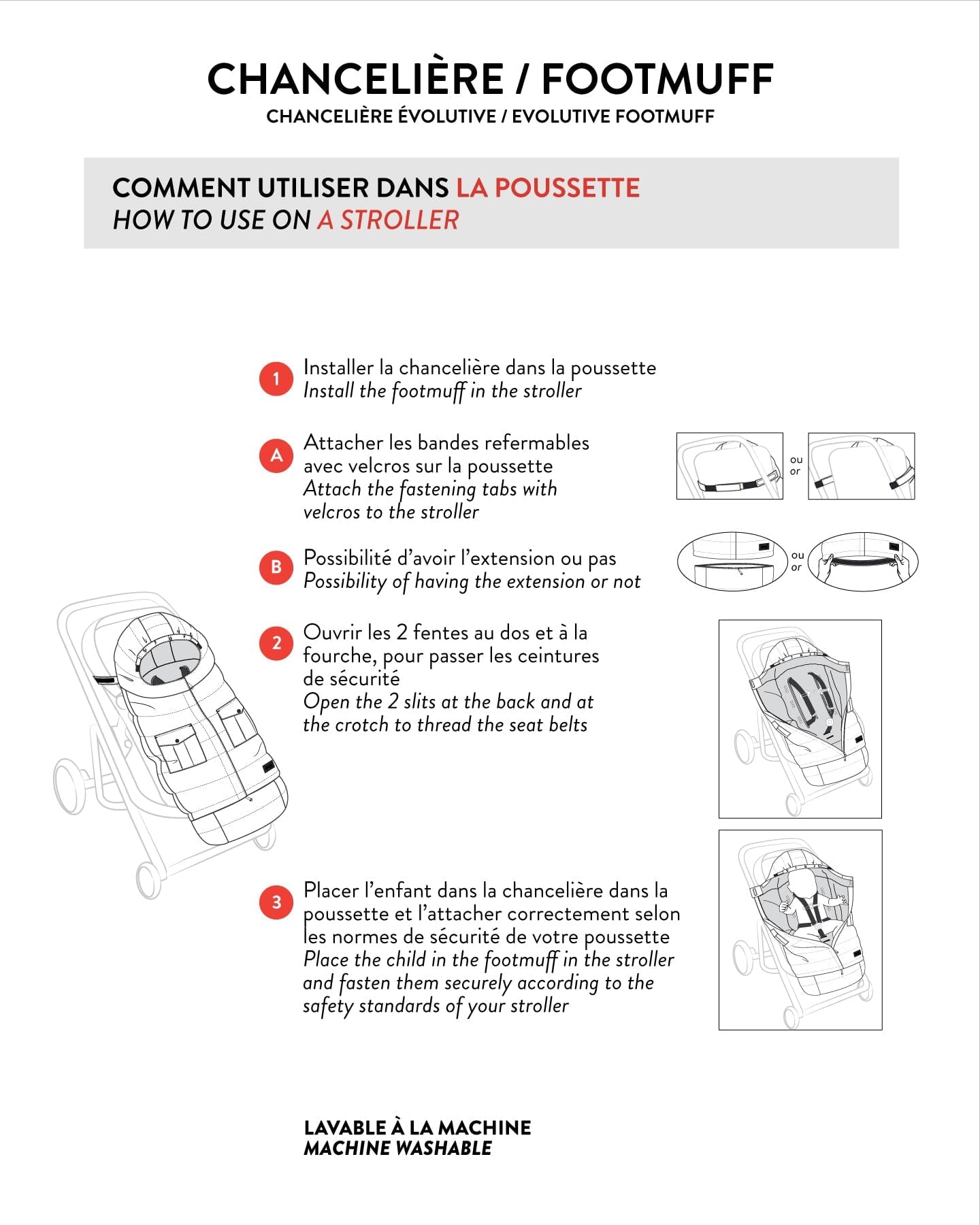 Evolutive Baby Footmuff Designed For Car Seat And Stroller Off-White