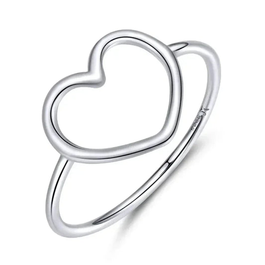 Exquisite 925 Sterling Silver Heart Rings For Women - Romantic Statement Jewelry