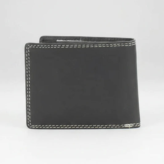 Men’s Cow Leather Wolf Embossed Bifold Wallet