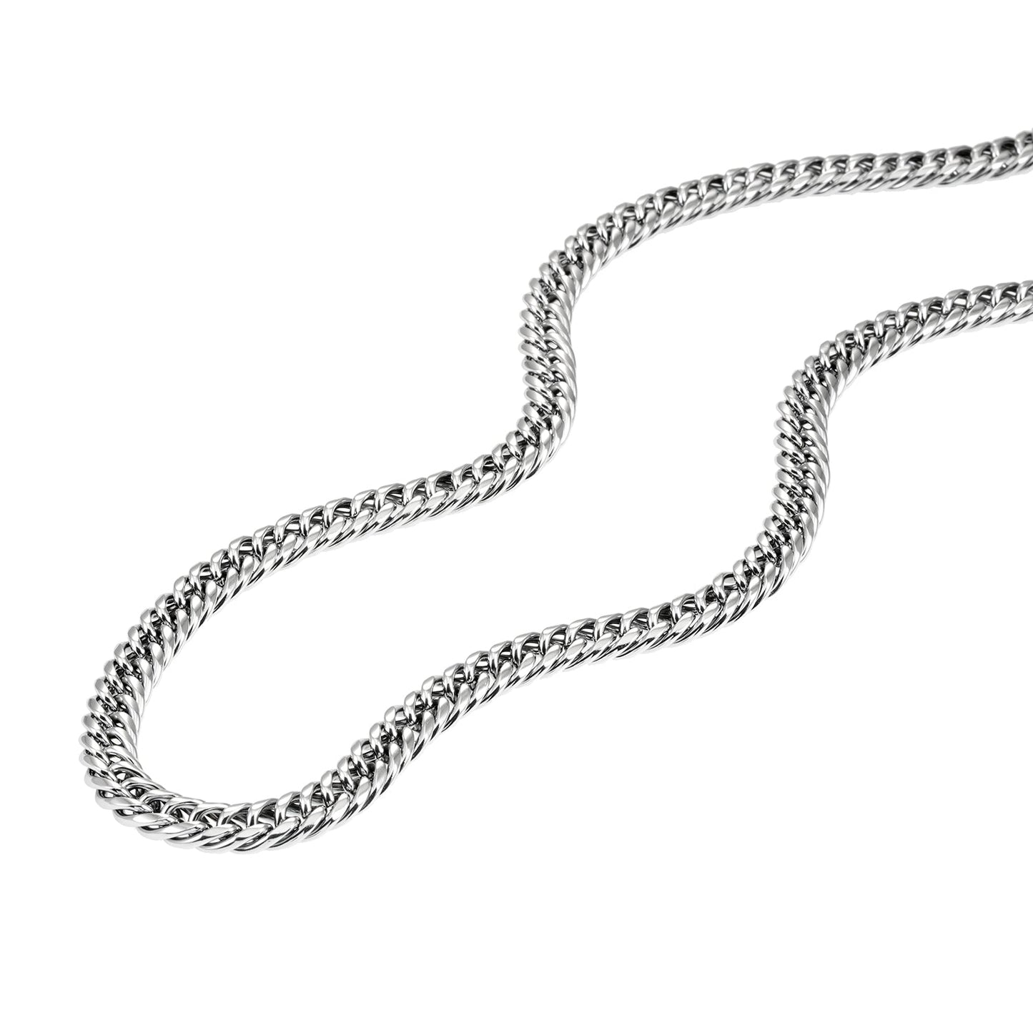 ABRAFO: Chunky Chain in Silver for Women or Men