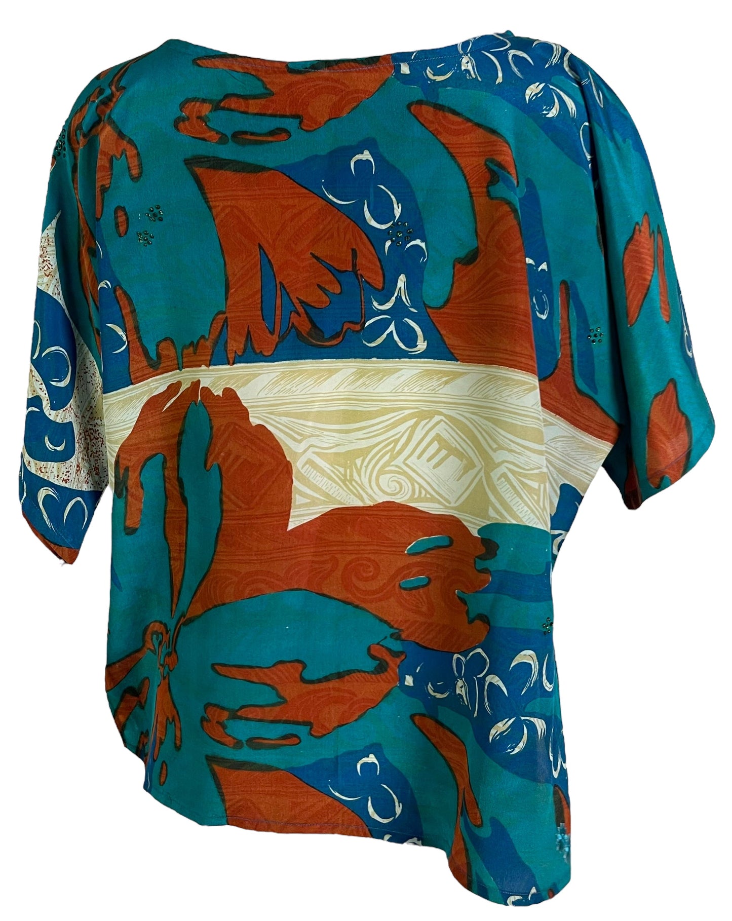 PRC6501 Avatar Pure Silk Side Slit Top