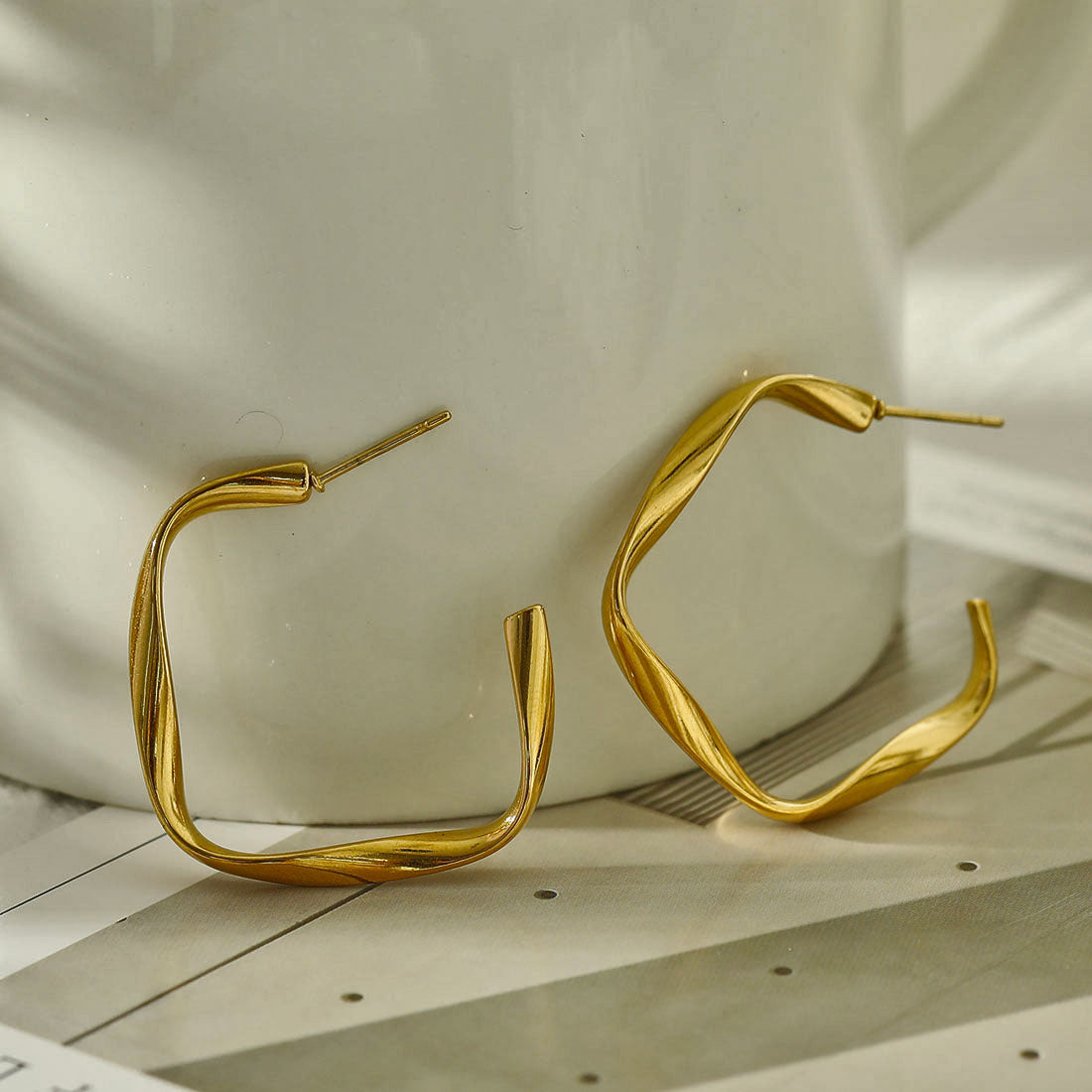 ADAMMA Sculptural Hoop Earrings