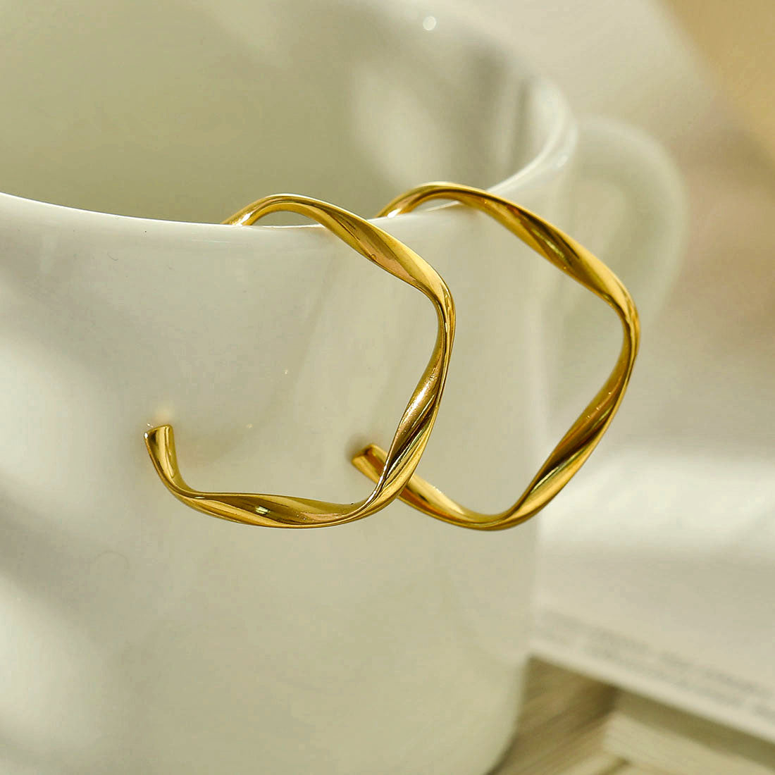 ADAMMA Sculptural Hoop Earrings