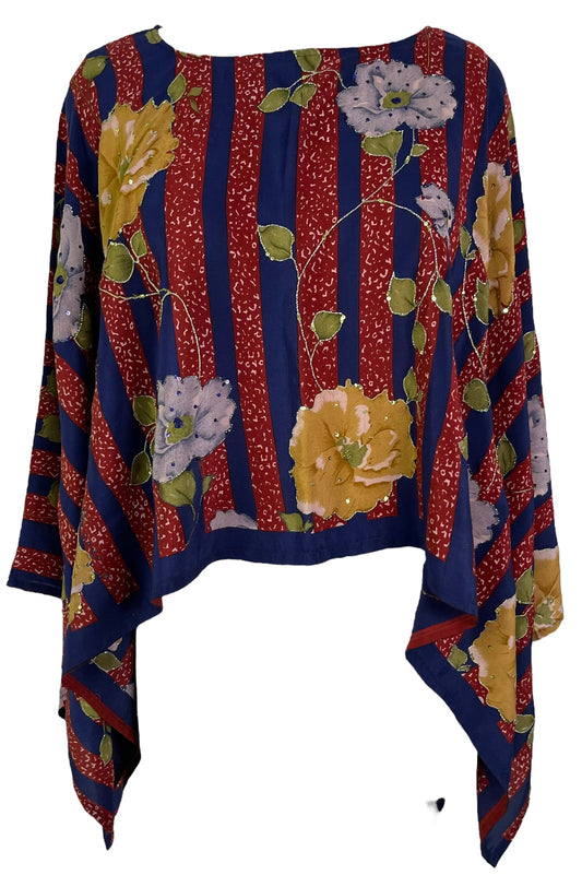 PRC6395 Avatar Pure Silk Capelet Poncho